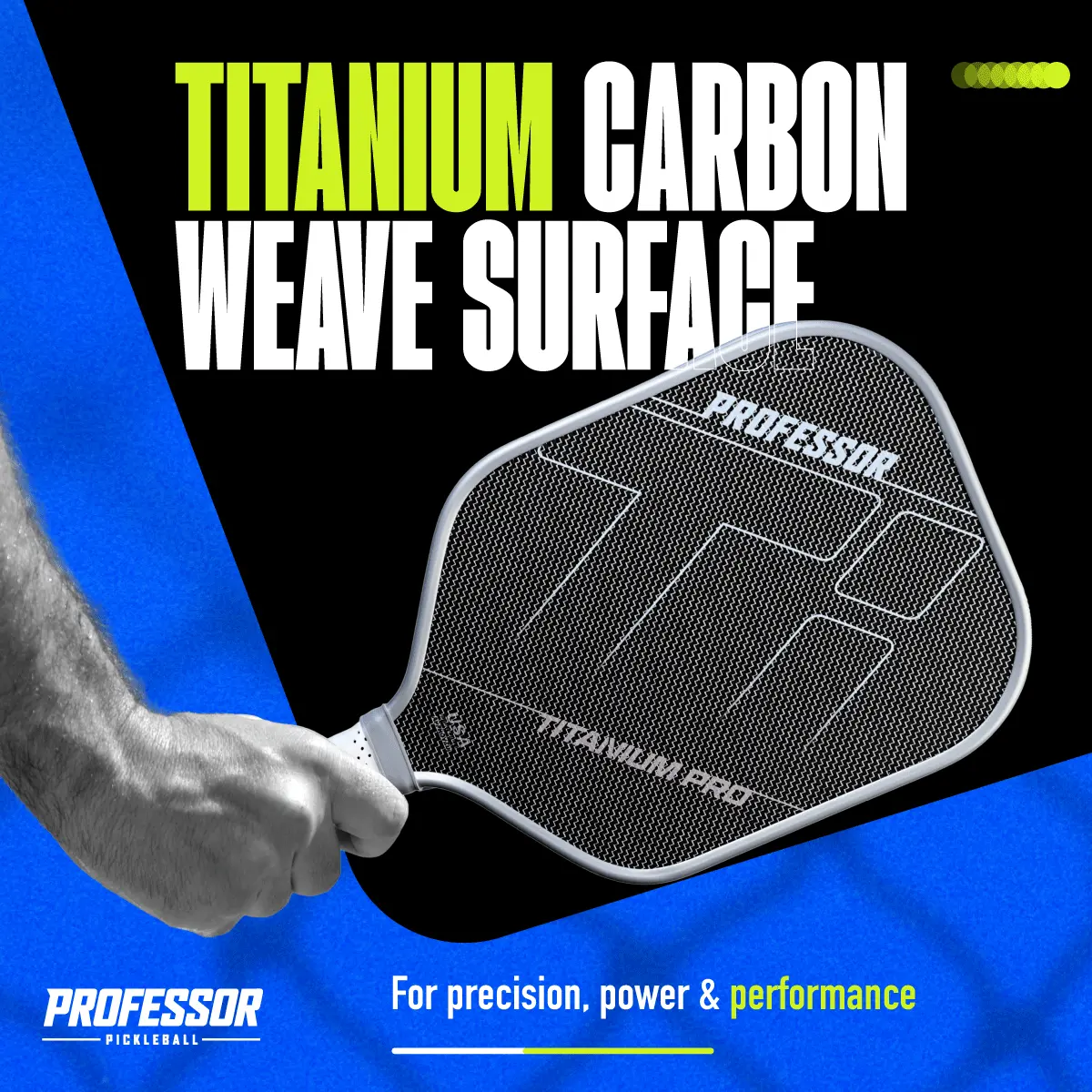 Raw Carbon Fiber Pickleball Paddle - 16MM - USA Pickleball Approved - Honeycomb Core - Power & Control