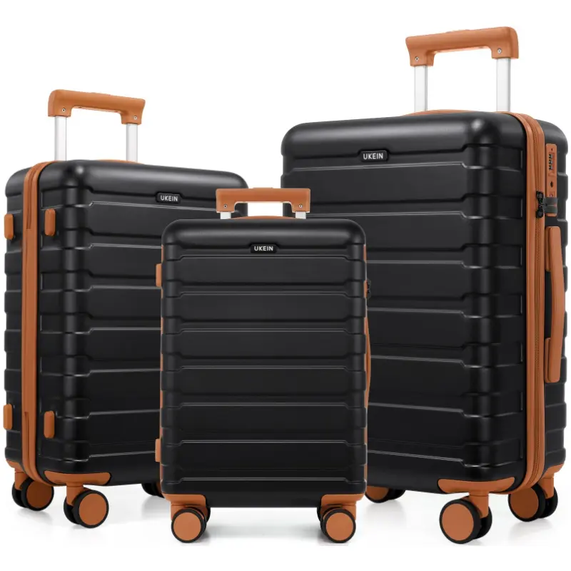 3-Piece Luggage Set 20"/24"/28" Hardside Suitcases with Double Spinner Wheels TSA Lock Lightweight Durable Travel Luggage Set #Summervibes