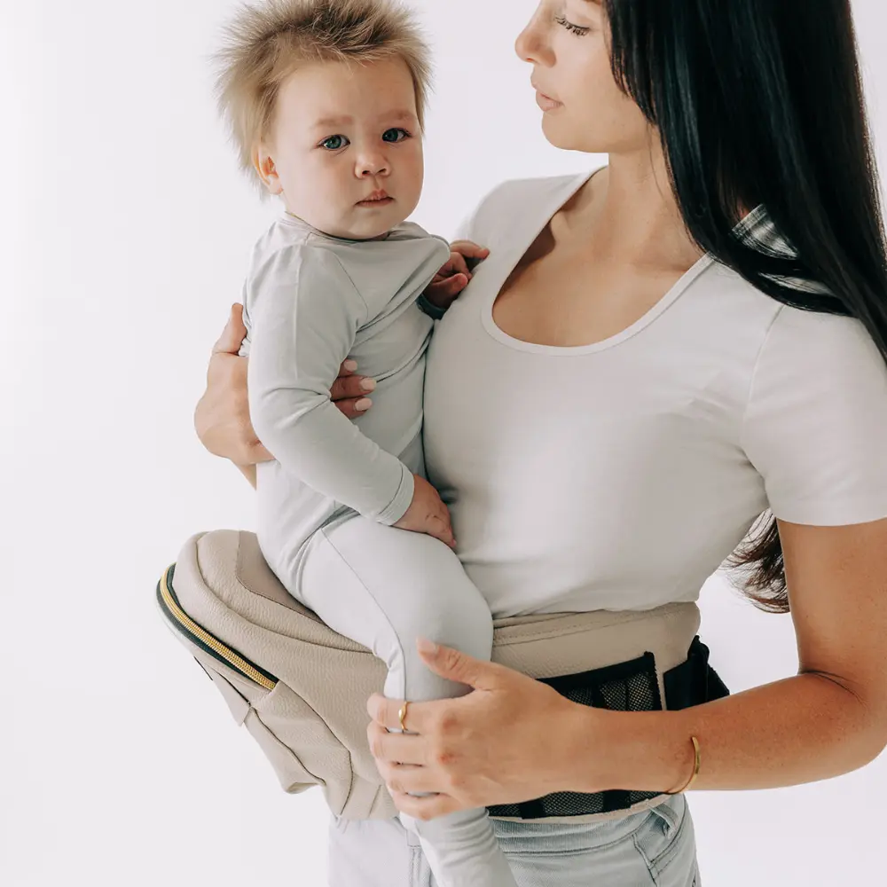 Ergonomic Hip Seat Carrier for Babies and Toddlers 0-3yrs, Safety Approved, Structured Support, Convenient Pockets, Feeding Aid, Durable YKK Zippers, Foam-Free Build