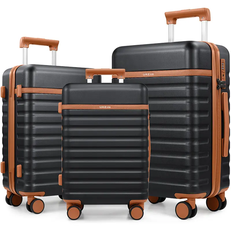 3-Piece Luggage Set 20"/24"/28" Hardside Suitcases with Double Spinner Wheels TSA Lock Lightweight Durable Travel Luggage Set #Summervibes