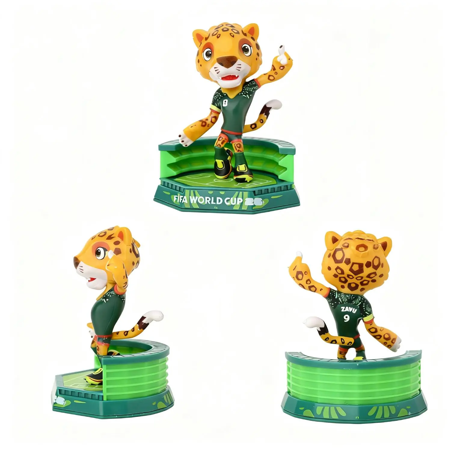[Set of 3] 2026 World Cup Mascot Official Licensed Toy Figurines Collectable Soccer (Maple, Zayu & Clutch) Summervibes