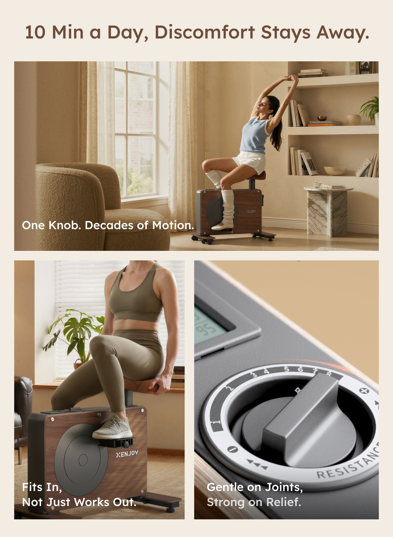 Compact Under-Desk Stationary Bike