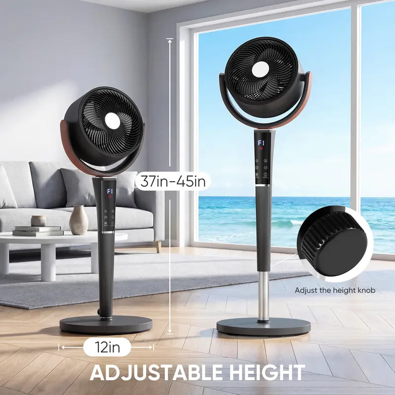 Bedroom Fan | 15 Speed Settings | 120° Oscillation | LED Light | DC Motor | Buy 2 for Popular Choice, Buy 3 for the Best Deal