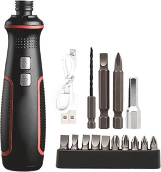 3.6V Mini Cordless Electric Screwdriver Rechargeable with LED Light and Magnetic Bits for Home DIY and Repairs Tools