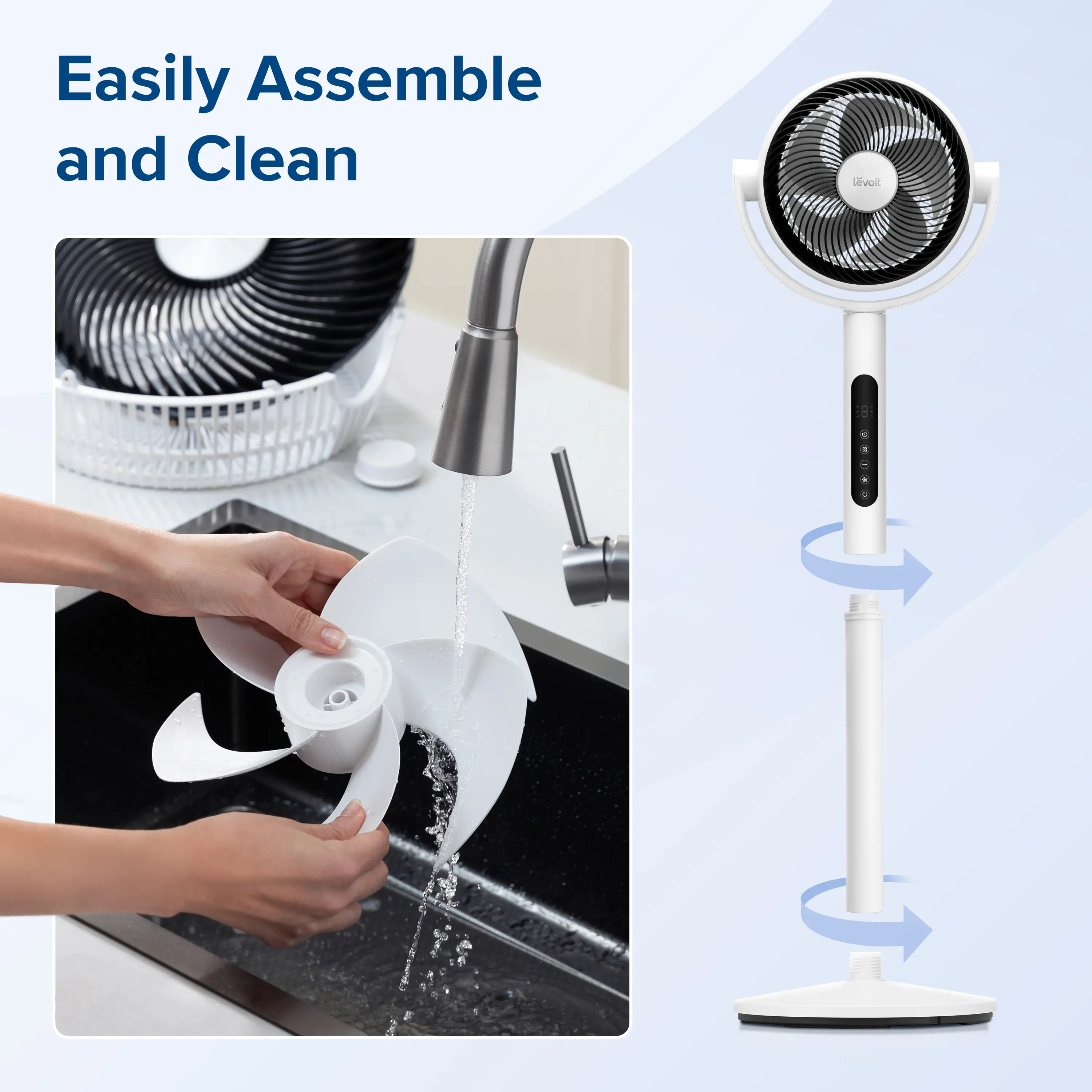 Portable Tower Cooling Fan with 9 Speeds, Ultra-Quiet 20dB, Remote Control & Pedestal/Tabletop Modes