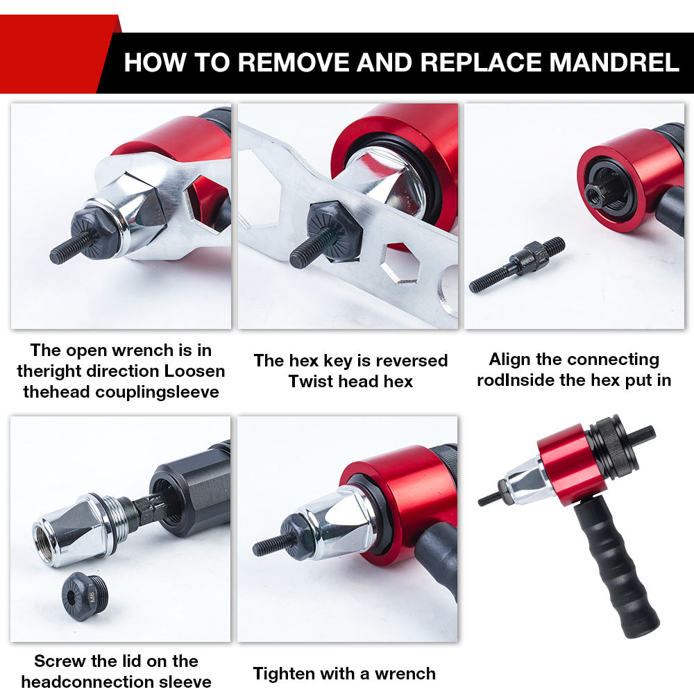 M3-M8 Electric Rivet GunAdapter Kit