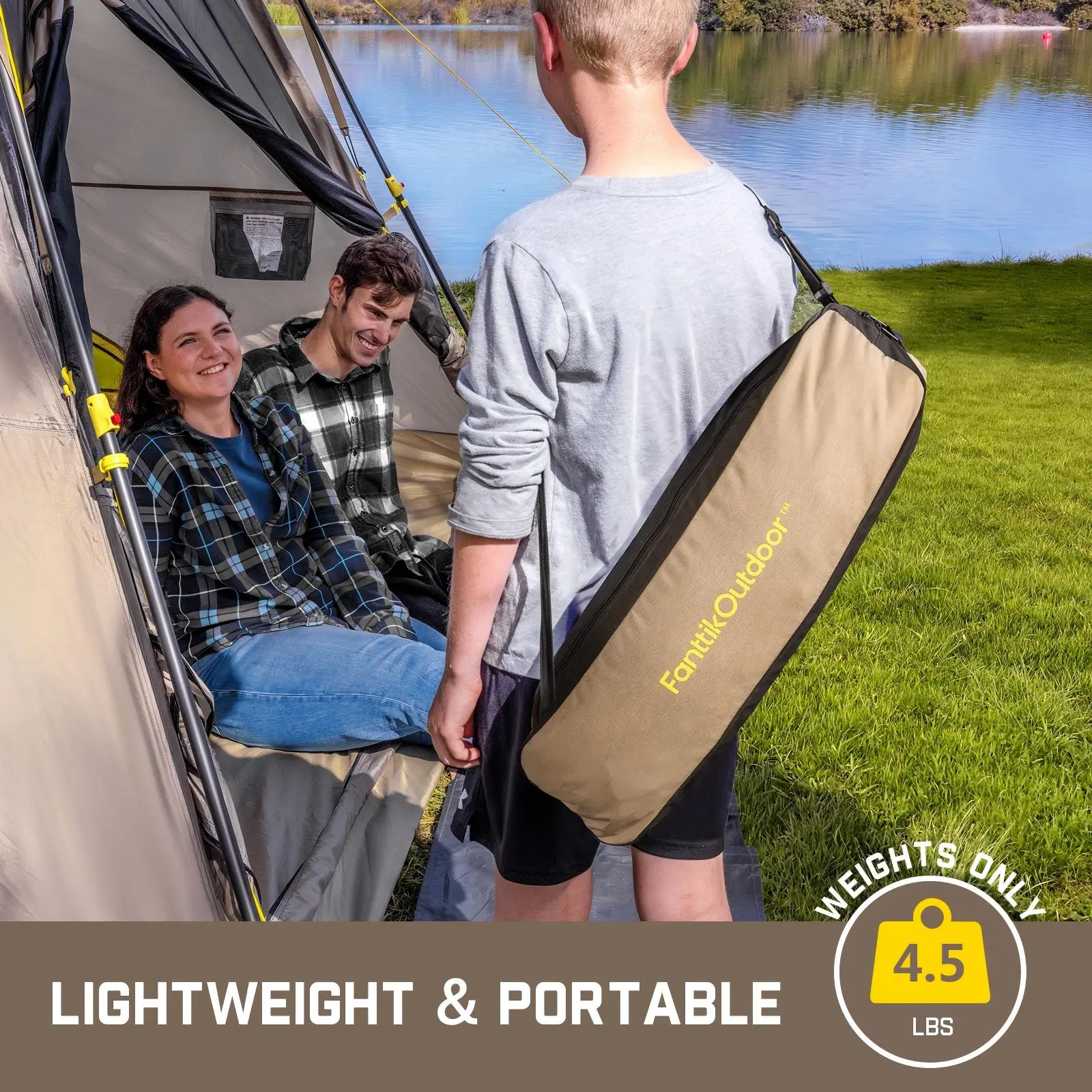 Outdoor L8 Camping Chair, Portable & Lightweight, Comfort-Driven Foldable Rocking Chair with Carry Bag for Camping, Hiking, Patio, Fishing, Support up to 250 lbs,summerwins