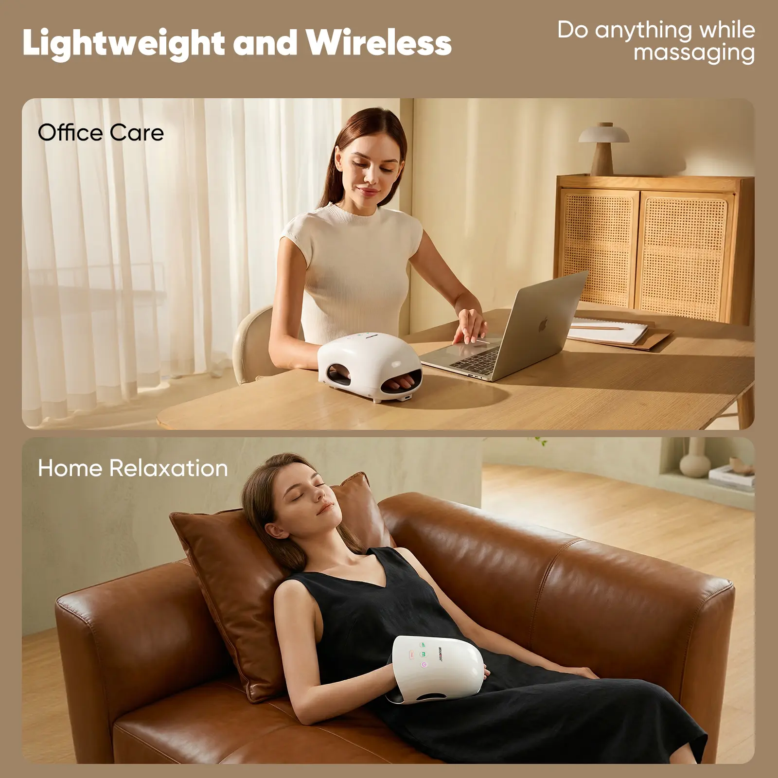 Cordless Hand Massager – Air Compression, Heat Therapy & Custom Modes for Daily Relaxation & Comfort