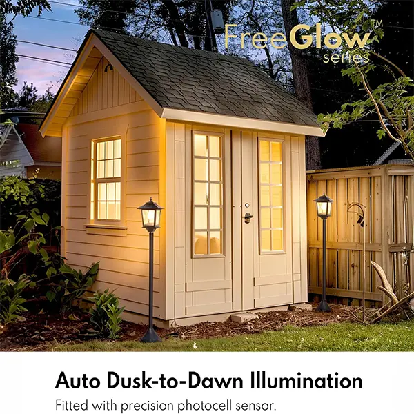 2-Pack Solar Lamp Posts | Waterproof Outdoor Floor Lights for Patio & Garden