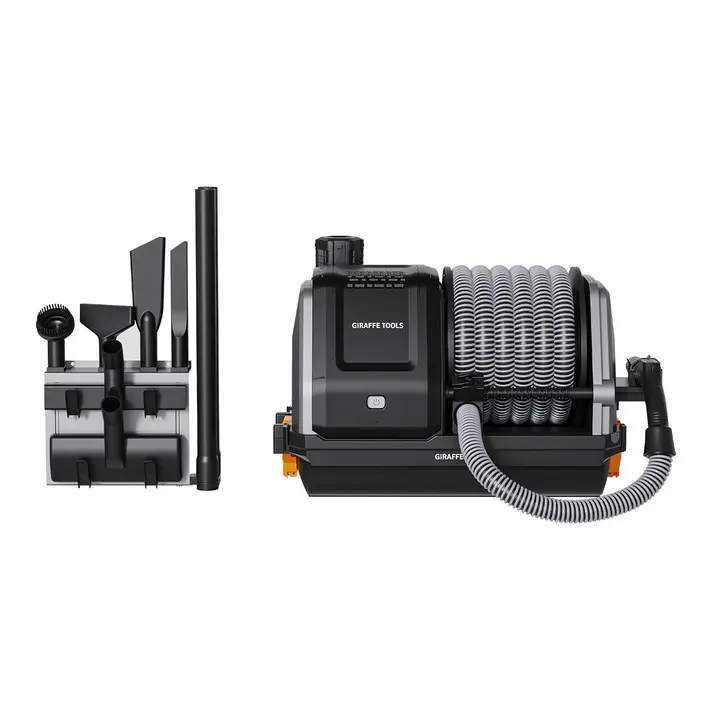 Vacuum Cleaner 30ft Retractable 20KPA Suction 6 Nozzles 4.5 Gallon Dustbin Wall Mounted Wet Dry Home Cleaning Solution