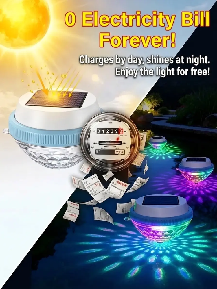 Summer Sale 50% OFF Solar Floating Pool Light