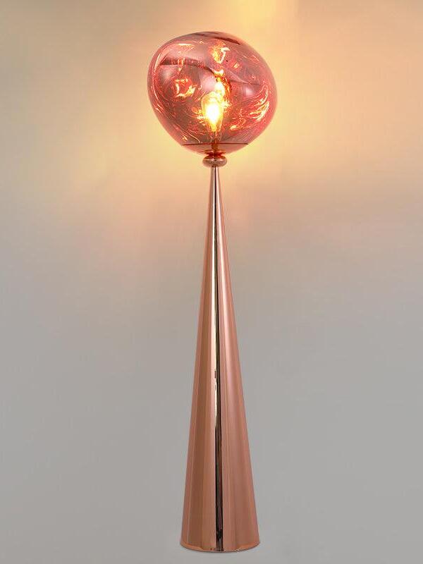 Twisted dynamic Glass Cone Floor Lamp