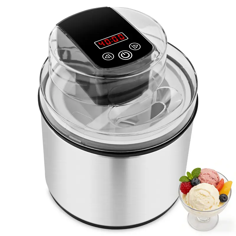Ice Cream Maker Machine for Home Use with Two Ice Cream Bowls Simple Operation Easy to Clean White Easy Fast Use Perfect Dessert,The best Christmas New Year gift