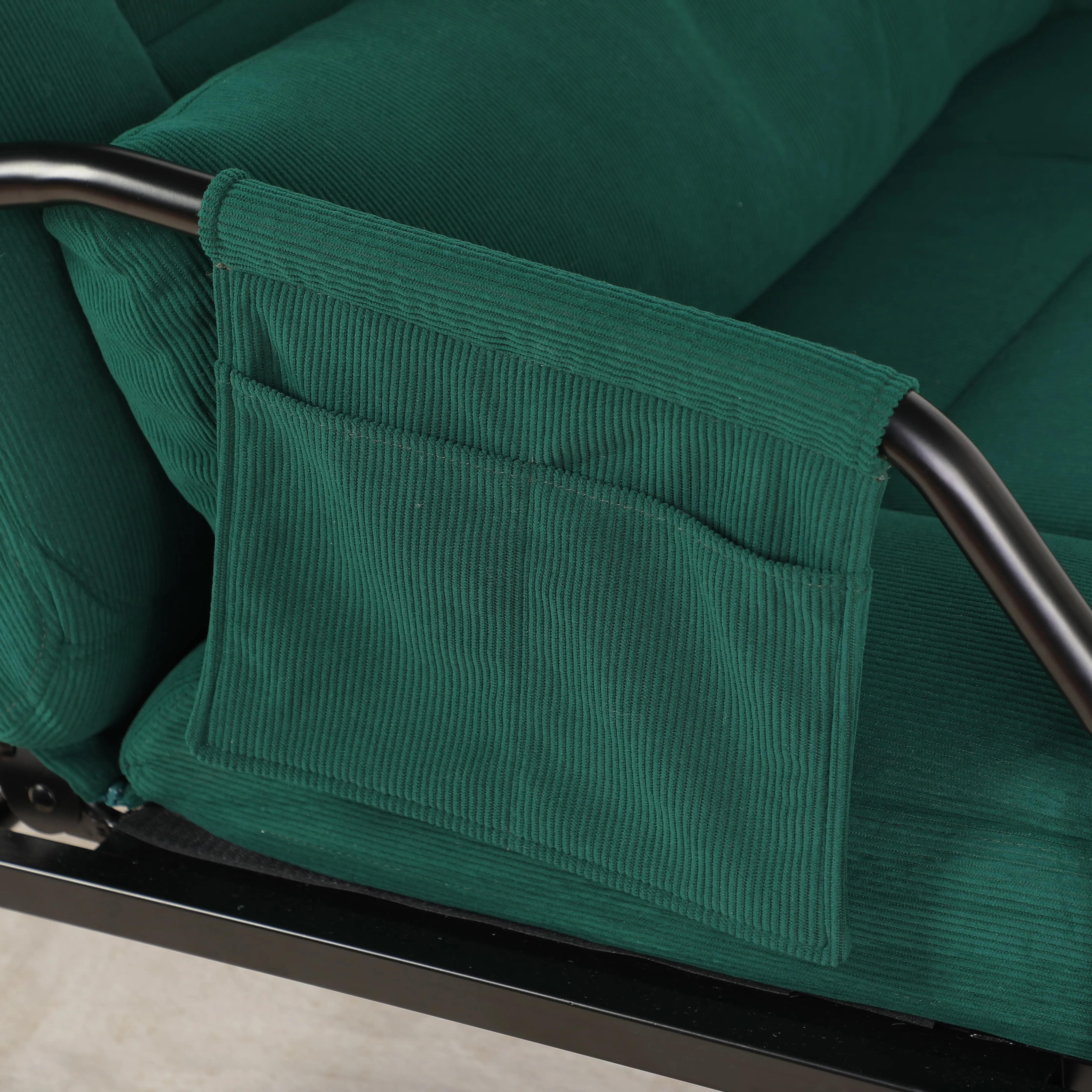 Roomy Nursery Rocking Chair with Corduroy Fabric