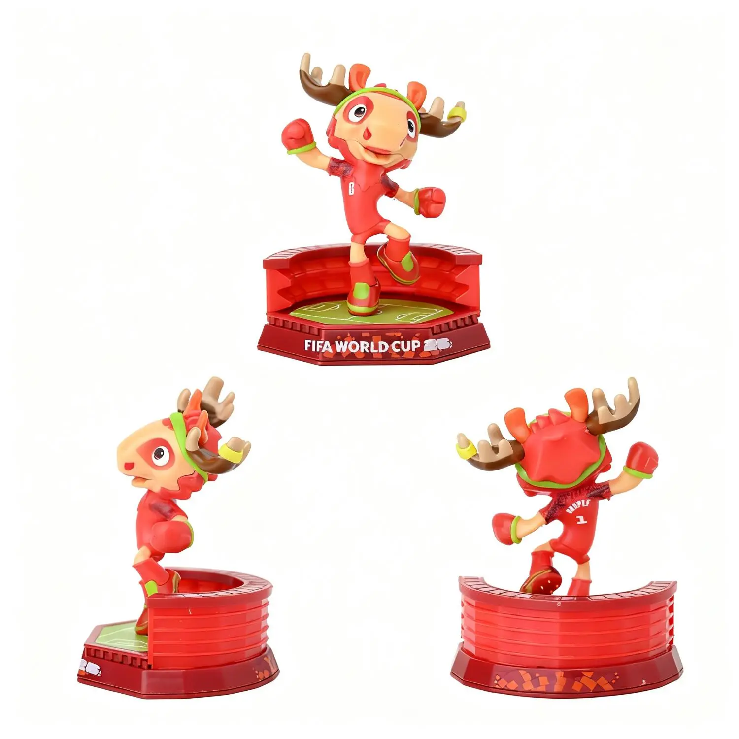 [Set of 3] 2026 World Cup Mascot Official Licensed Toy Figurines Collectable Soccer (Maple, Zayu & Clutch) Summervibes