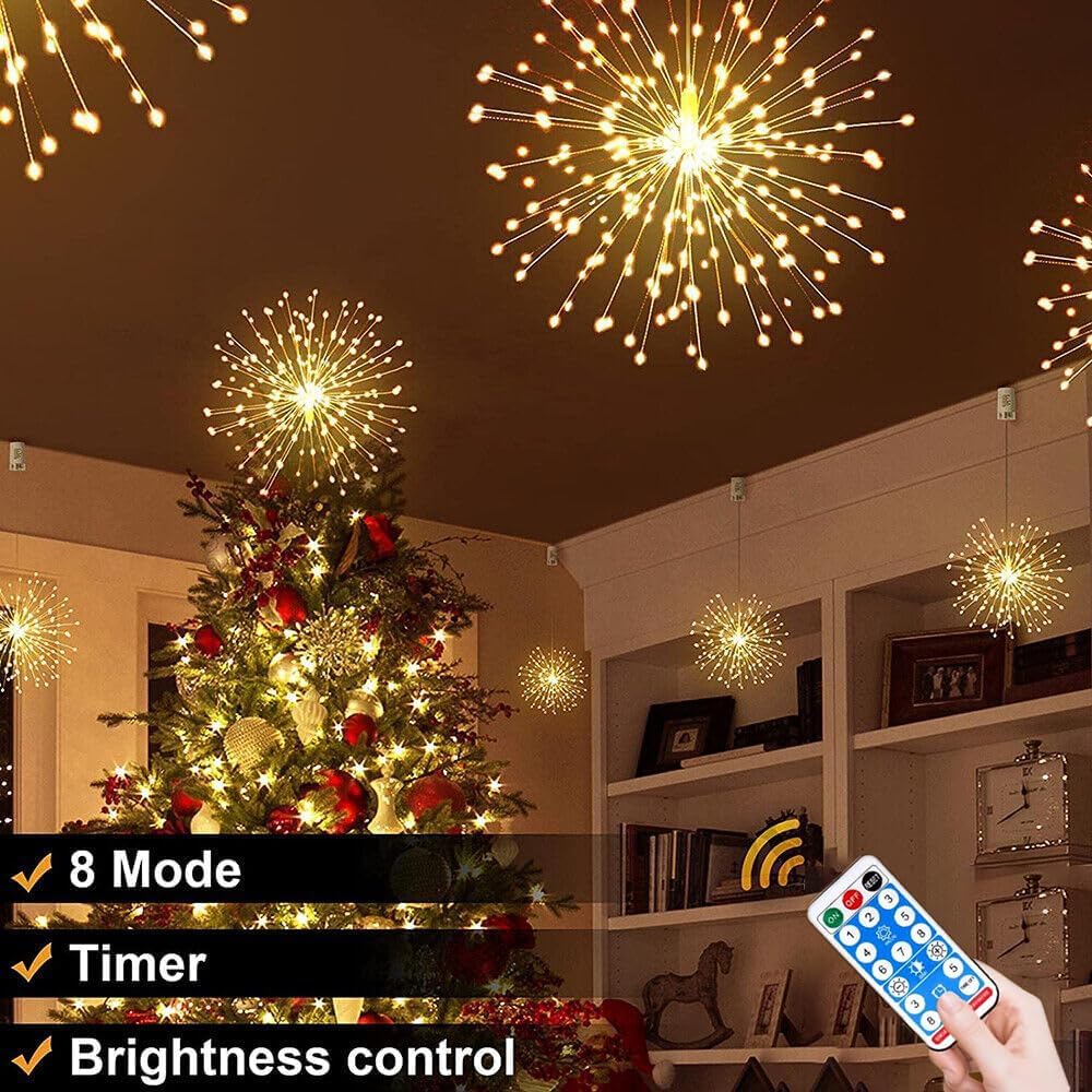 4-Pack Solar Fireworks Lights — 480 LEDs