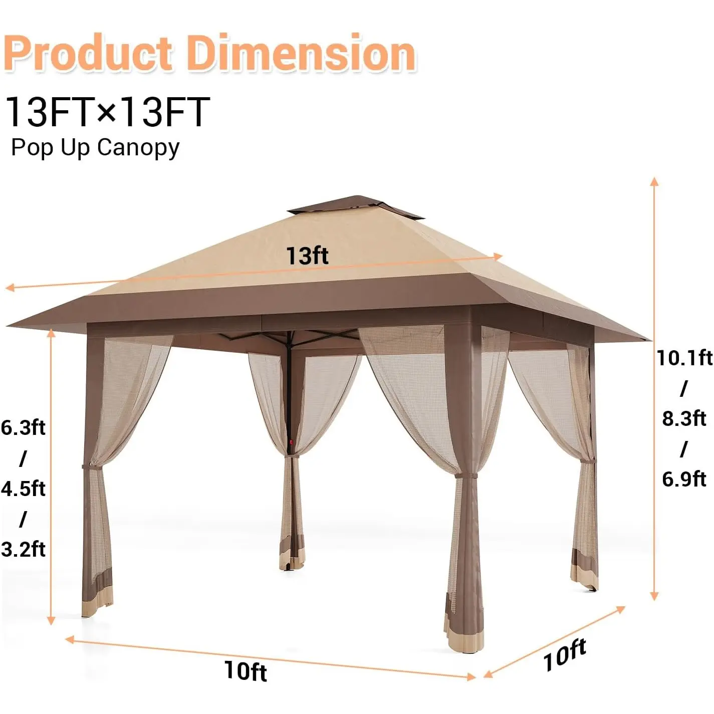Pop Up Gazebo Tent 13x13