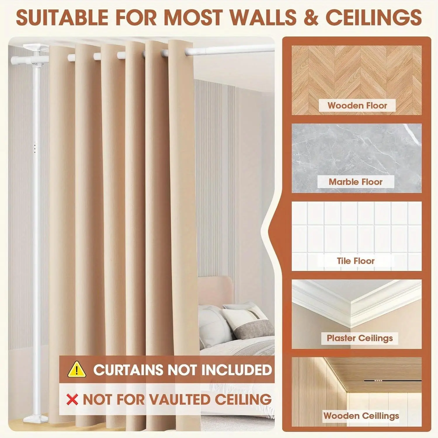 Adjustable Bedroom Partition Rod