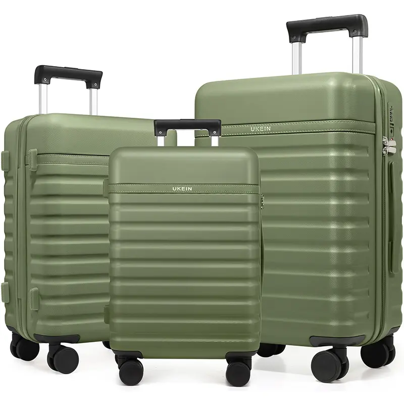 3-Piece Luggage Set 20"/24"/28" Hardside Suitcases with Double Spinner Wheels TSA Lock Lightweight Durable Travel Luggage Set #Summervibes