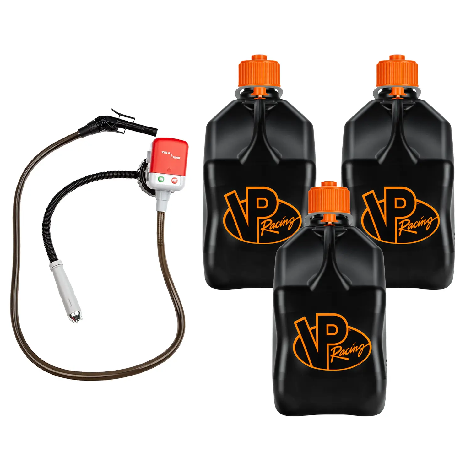 (3 PACK) VP Racing Fuels Utility Jug + (1) Fluid Transfer Pump