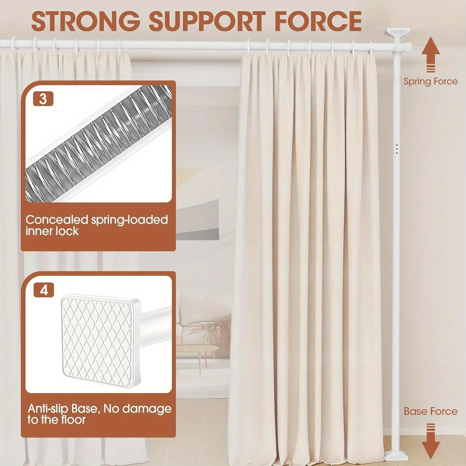 Adjustable Bedroom Partition Rod