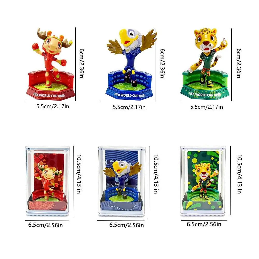 [Set of 3] 2026 World Cup Mascot Official Licensed Toy Figurines Collectable Soccer (Maple, Zayu & Clutch) Summervibes
