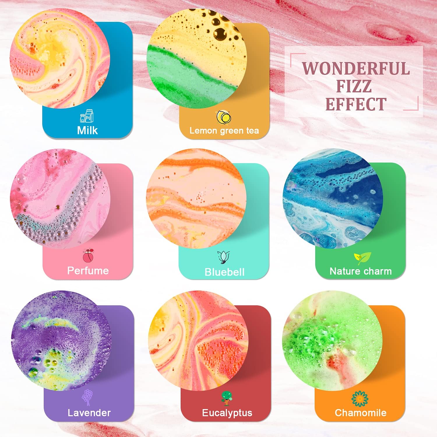 48pcs Bath Bombs for Kids with Toy Inside, Organic Colorful Bubble Bath for Kids Safe, Best Birthday, Party