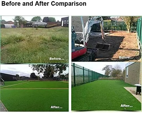Realistic Artificial Grass Turf -5FTX10FT(50 Square FT), Thick Fake Grass Pet Dog Mat Pad with Drain Holes