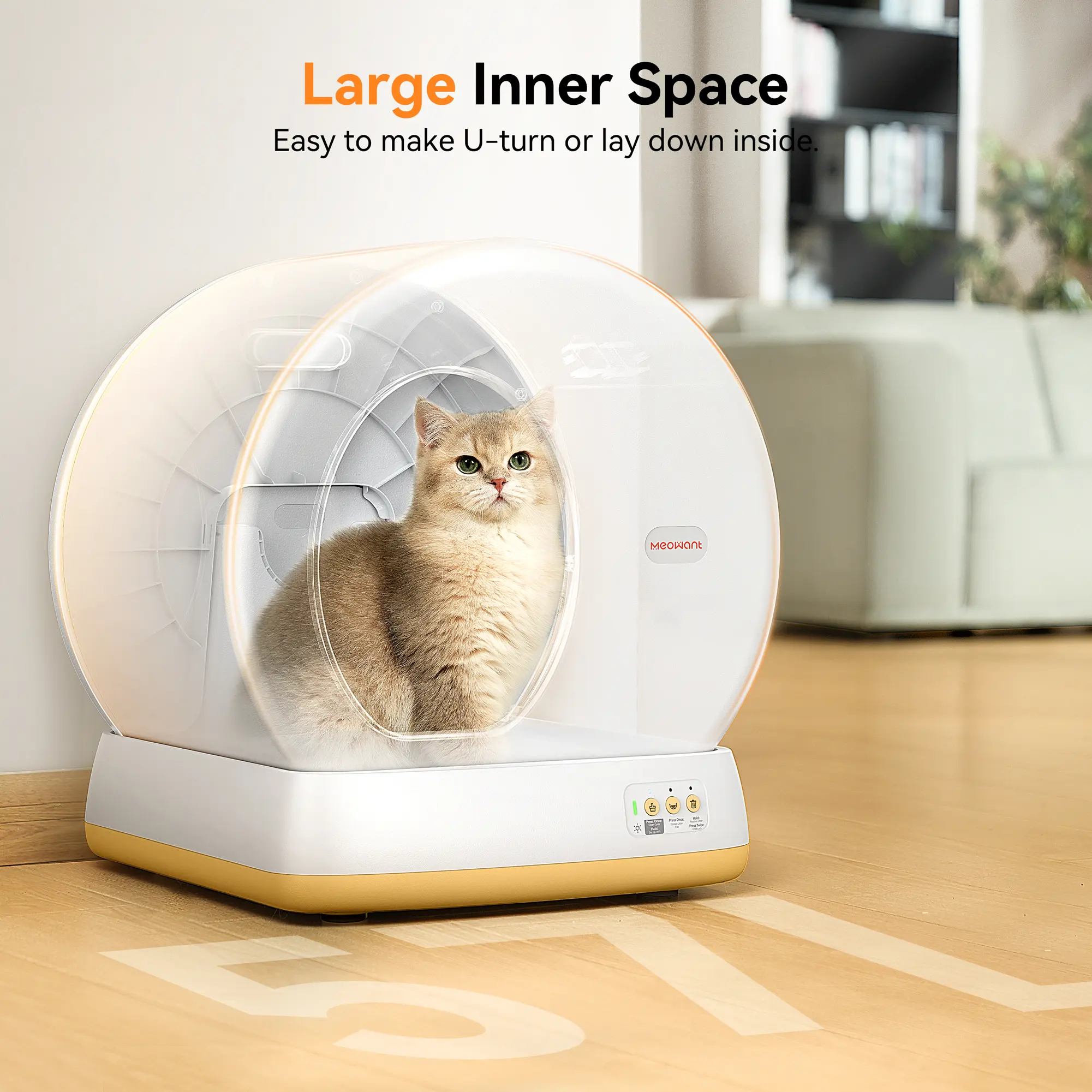 Automatic Self-Cleaning Litter Box – App Control, Odor-Free Design, Ultra-Quiet Operation & Multi-Cat Friendly