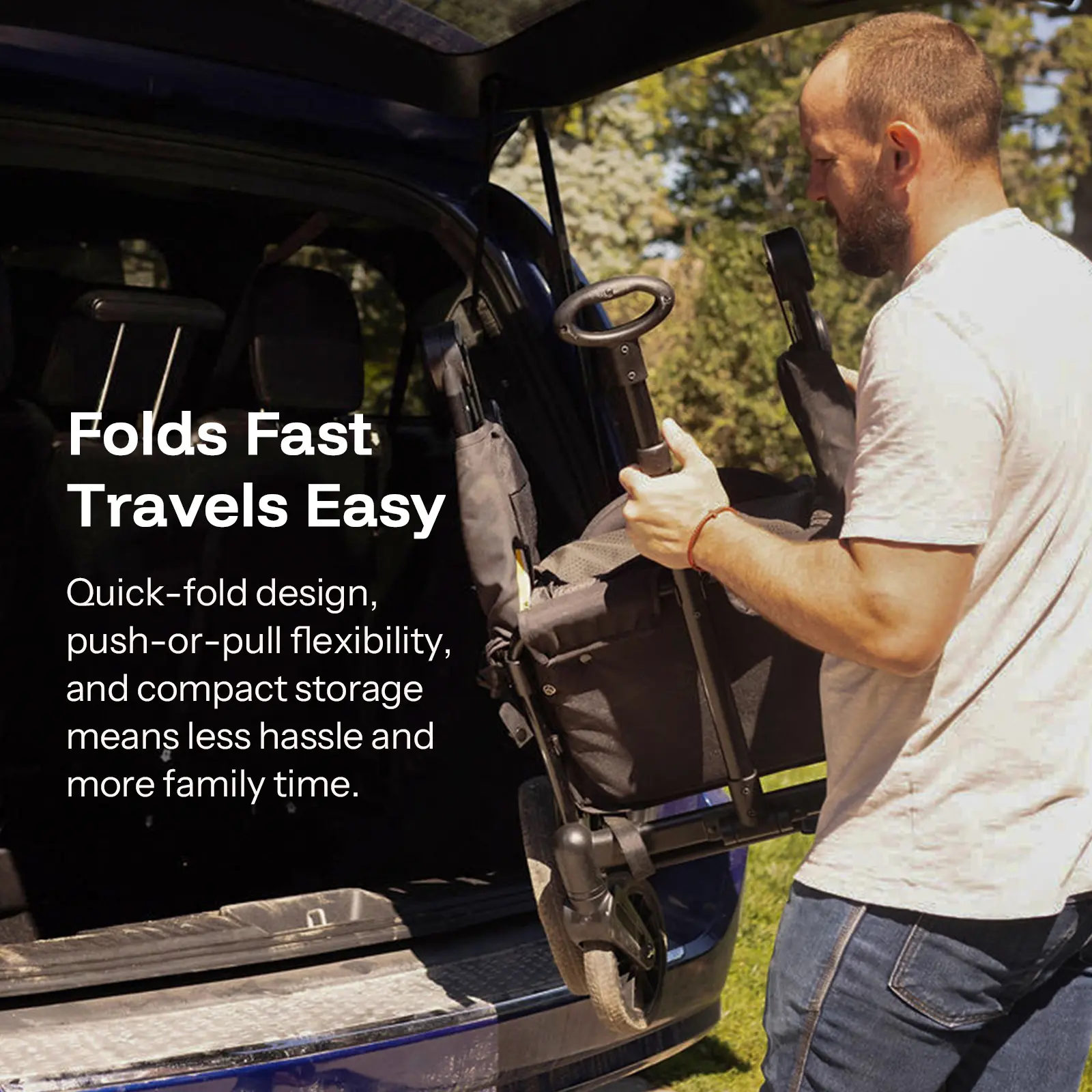 Lightweight Folding Adjustable 2-Seat/4-Seat Travel Stroller, Canopy, Push-Pull Handle, EVA Foam All-Terrain Wheel, Large Storage, Outdoor/Camping Use, Lightweight Travel Stroller, Adjustable Stroller,summerwins
