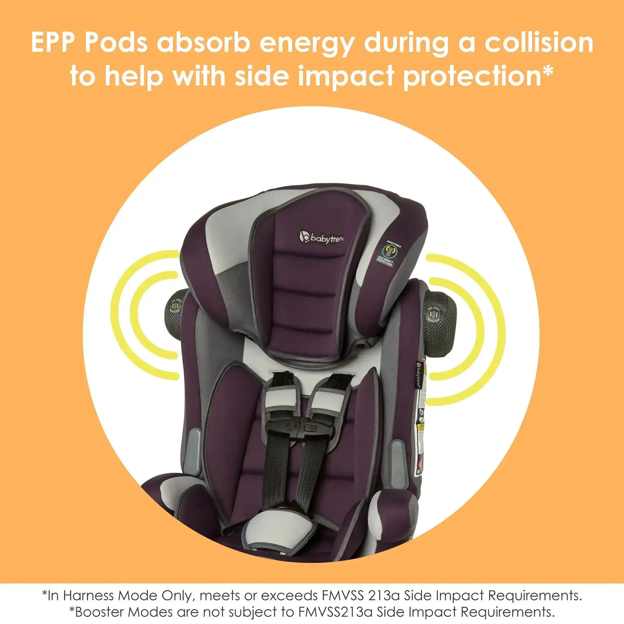 3-in-1 Booster Car Seat with Side Impact Protection & Reversible Inserts Forward Facing Cup Holders