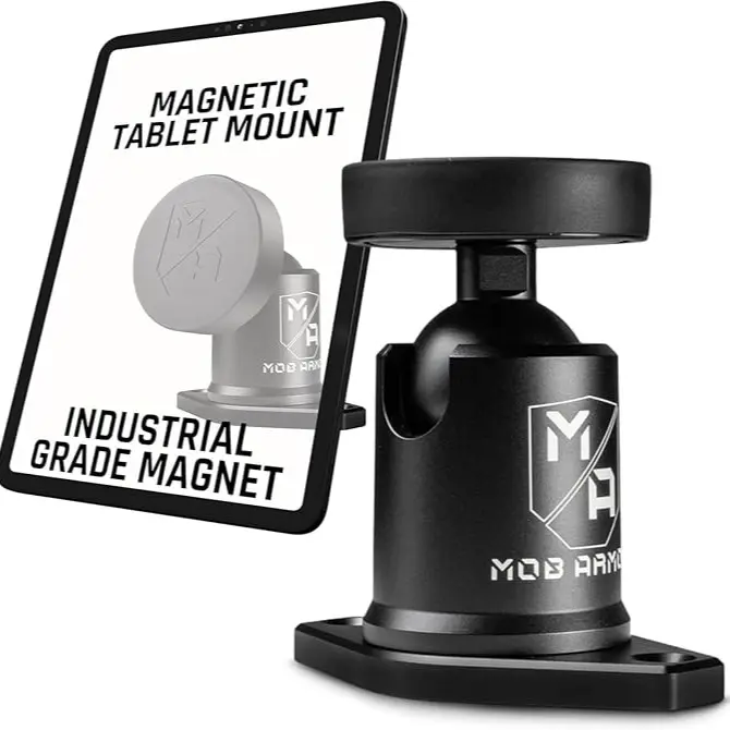 Magnetic Tablet Mount – Industrial-Grade Adjustable Aluminum Holder for Tablets & Devices with Secure Stability