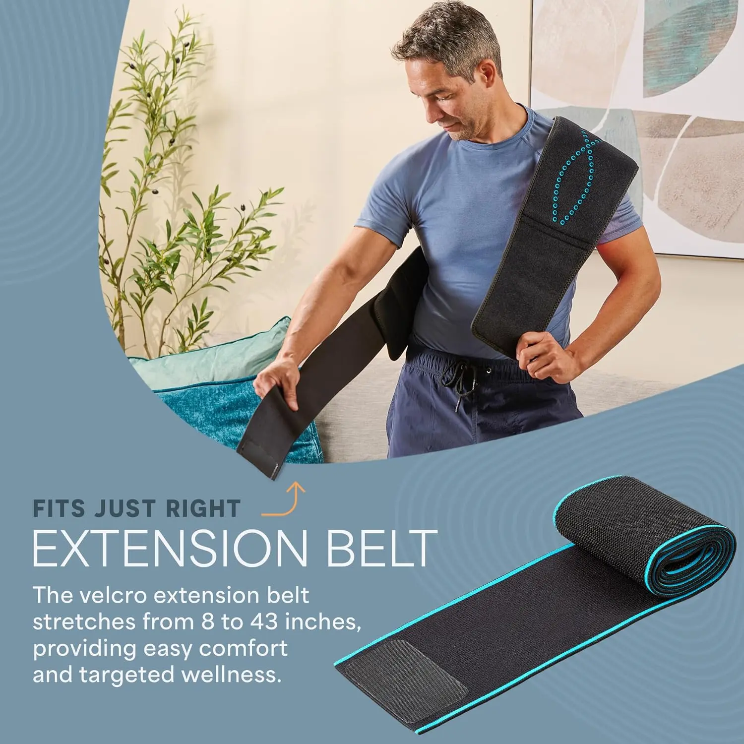Red Light Therapy Belt – 660nm Red & 850nm NIR LEDs, Portable Wraparound Design with Remote Control