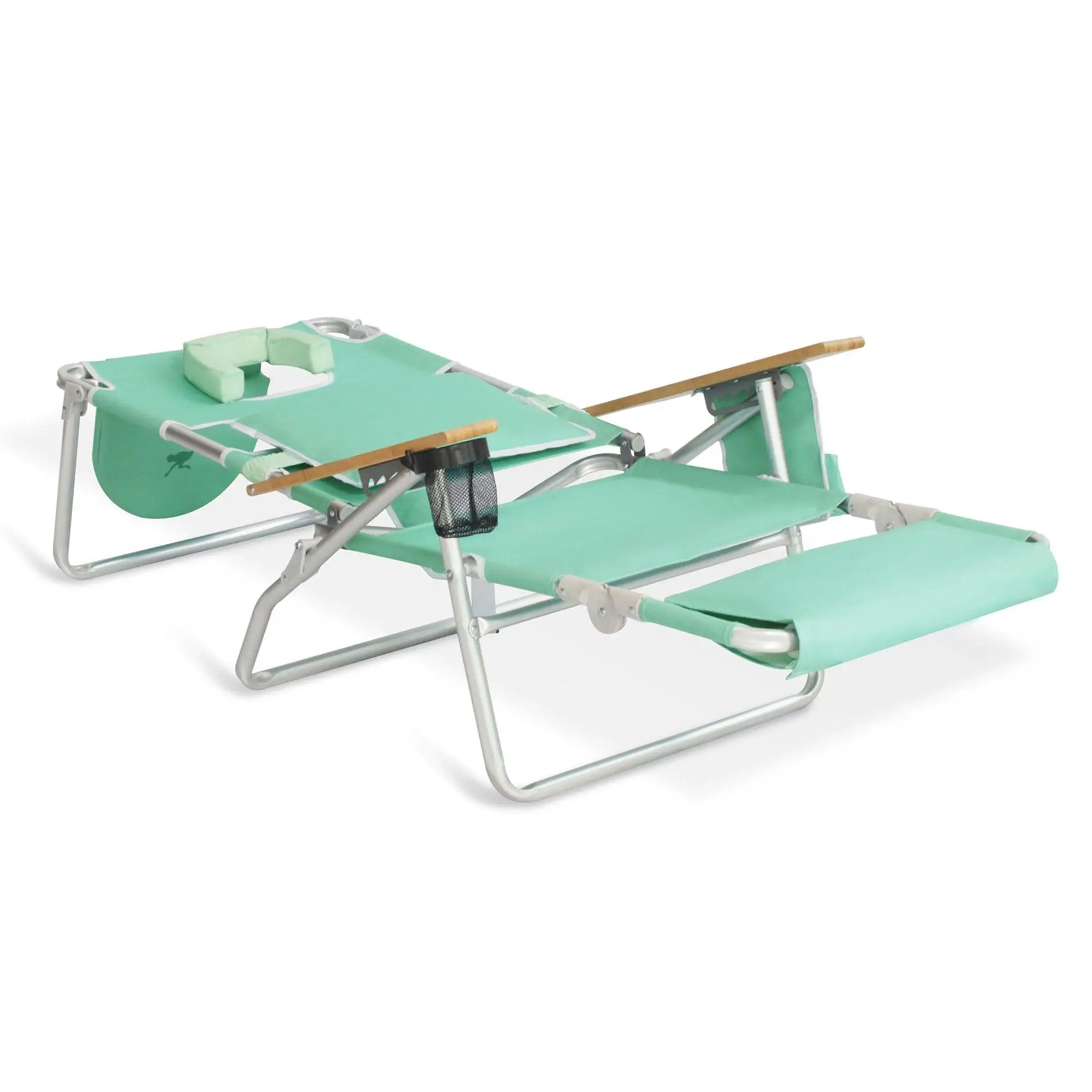 3-in-1 Reclining Lounge Chair – Padded Folding Beach Chair with Adjustable Positions for Pool, Patio & Sunbathing