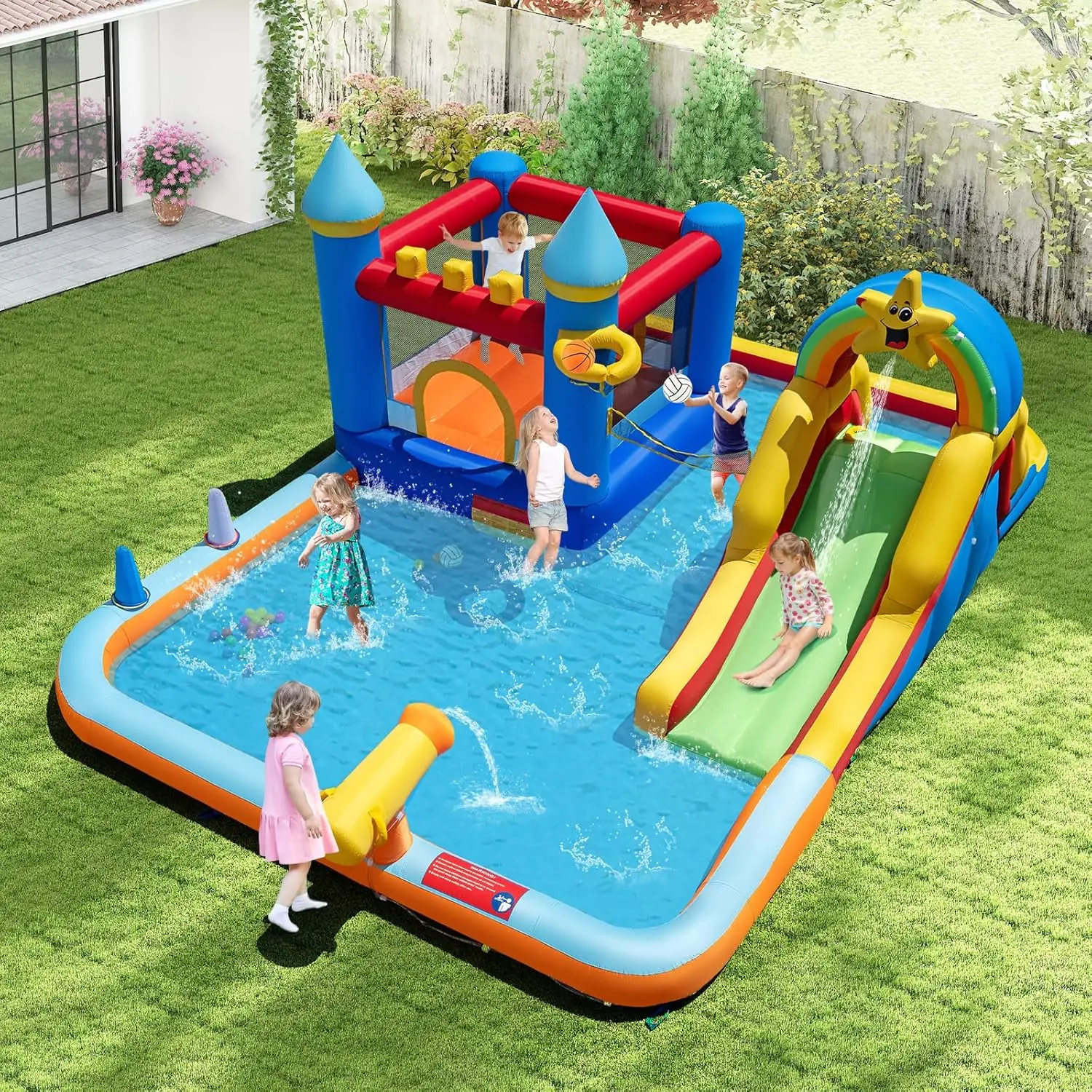 2-Tier Kids Water Table – 100PCS DIY Waterways Playset with Pump for Backyard, Beach & Poolside Summer Fun