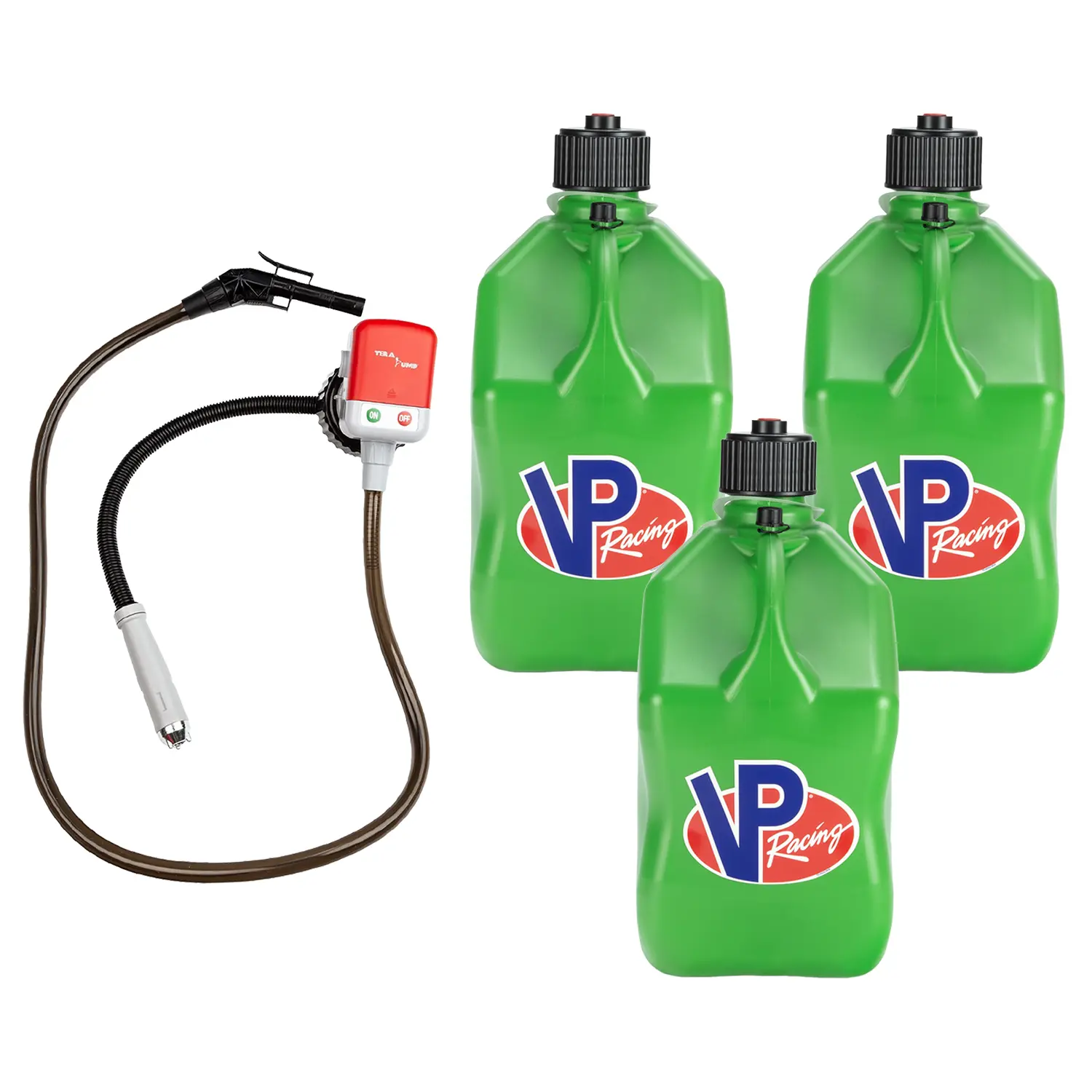 (3 PACK) VP Racing Fuels Utility Jug + (1) Fluid Transfer Pump