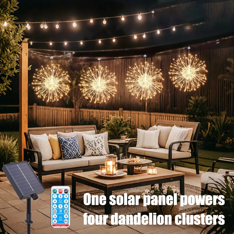 4-Pack Solar Fireworks Lights — 480 LEDs
