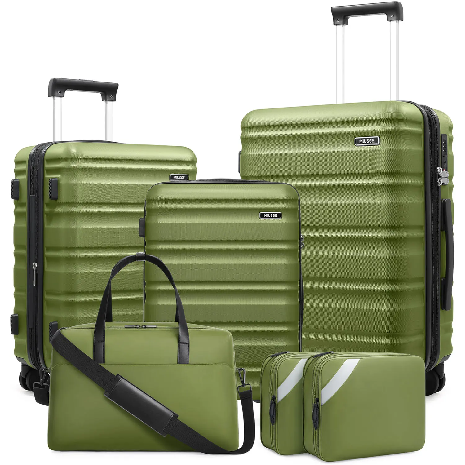 Piece Lightweight Durable Hardside Luggage Set - 20/24/28-Inch Spinner Suitcases with TSA Lock, YKK Zipper Carry-On, Travel Backpack, 3 Packing Cubes for Summer Travel, Outdoor Fun, Lightweight Durable Luggage