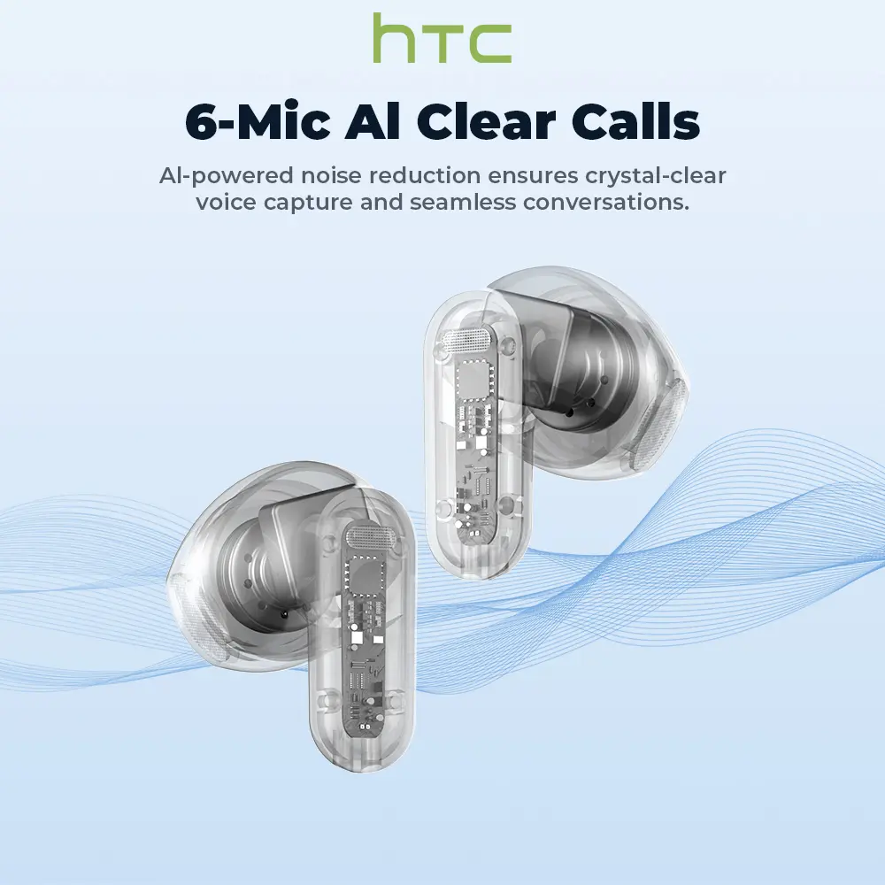Bluetooth 6.0 Earphones LED Display High Fidelity Waterproof Wireless Earphones | Suitable for Office, Sports, Study and Audio Calls | Built-in Microphone | Earphones
