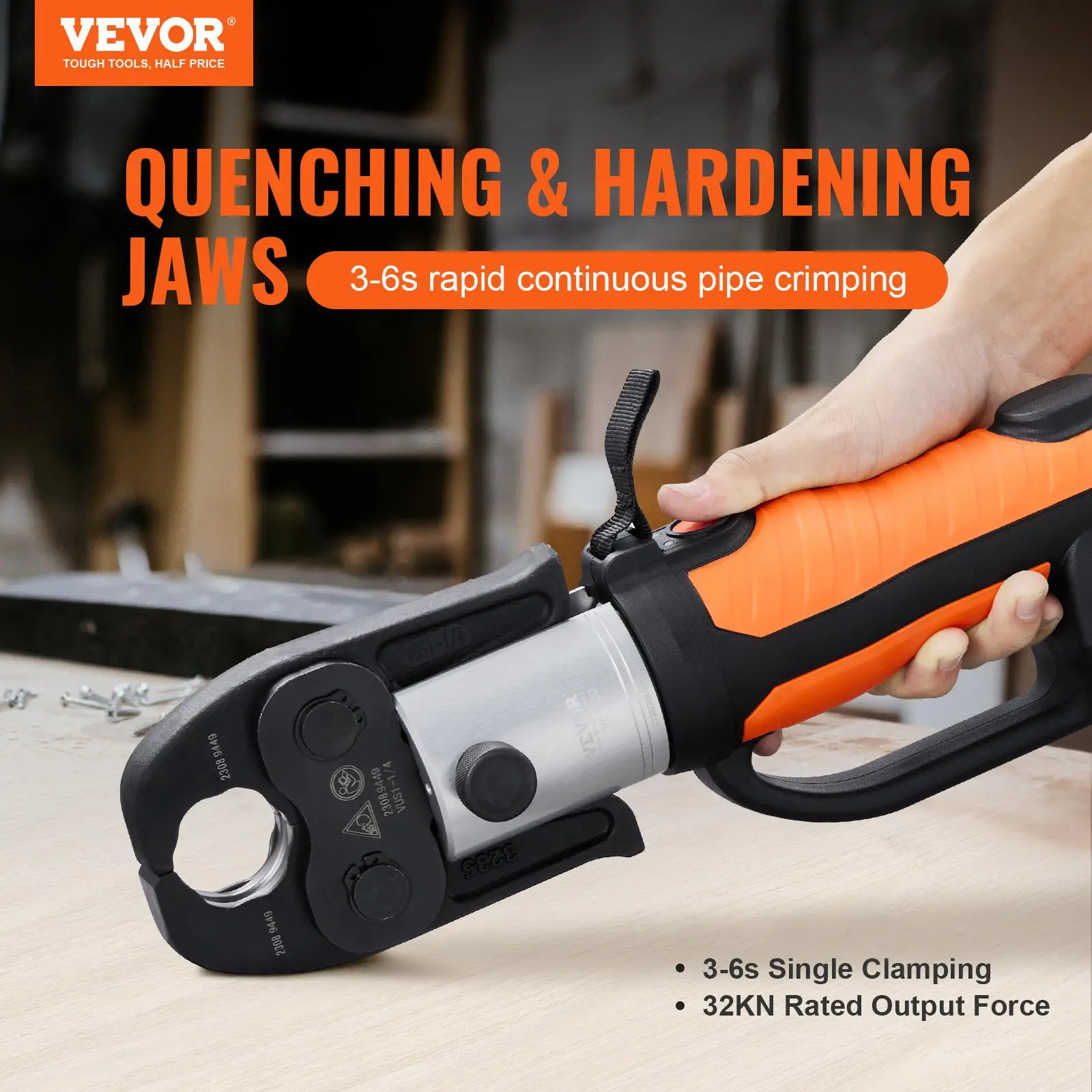 Press Tool, 18V Electric Pipe Crimping Tool for 1/2" to 2" Stainless Steel