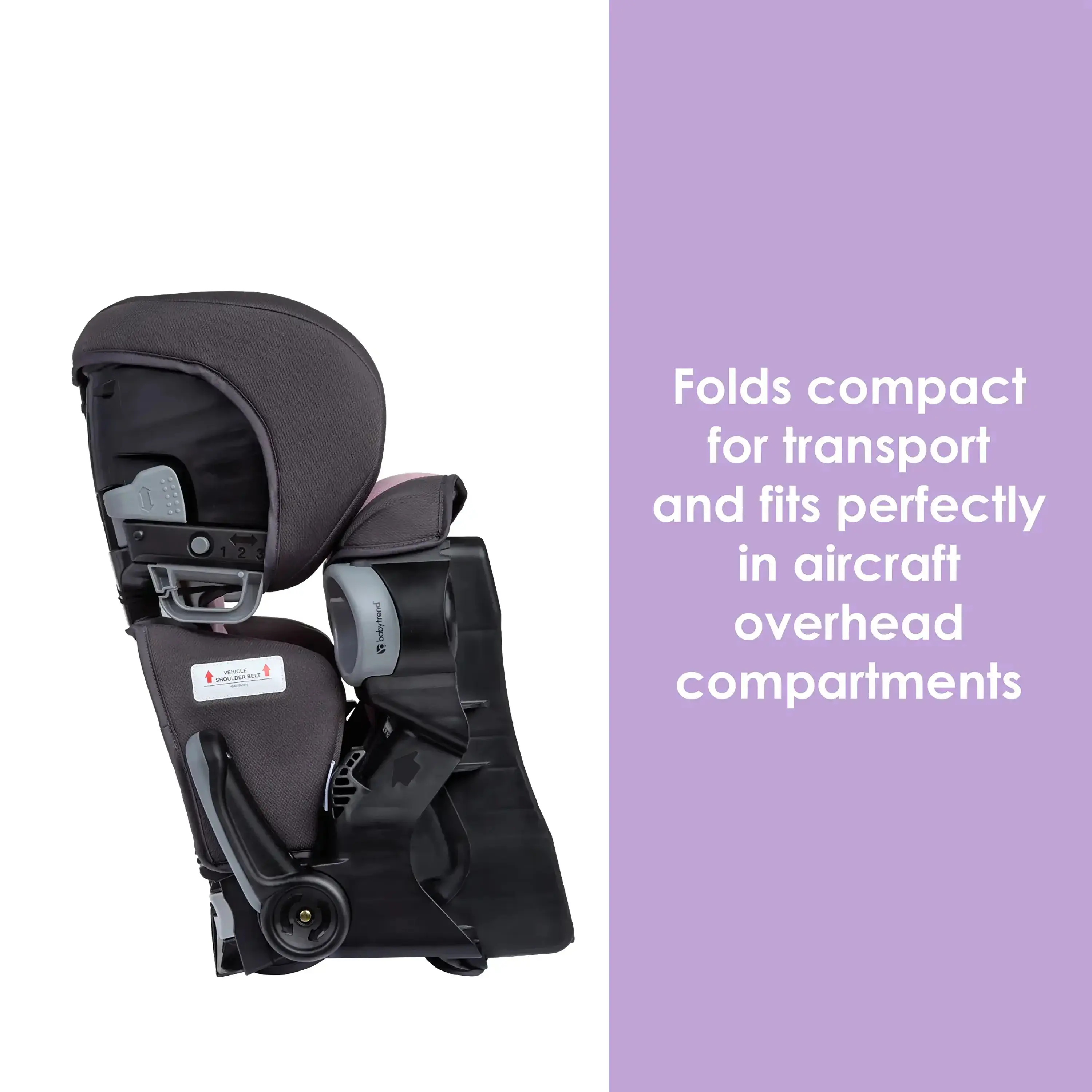 2-in-1 Lightweight Folding Booster Car Seat w/ Side Impact Protection & Comfortable Arm Rests