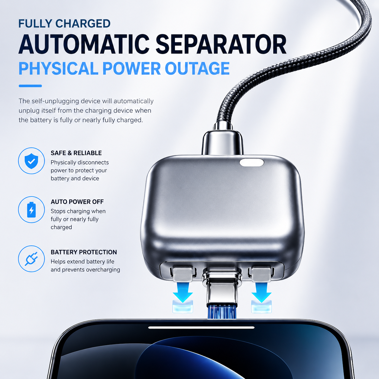 Sleep-Safe Charger  Built-in sleep protection helps prevent overcharging and keeps your battery healthier for longer