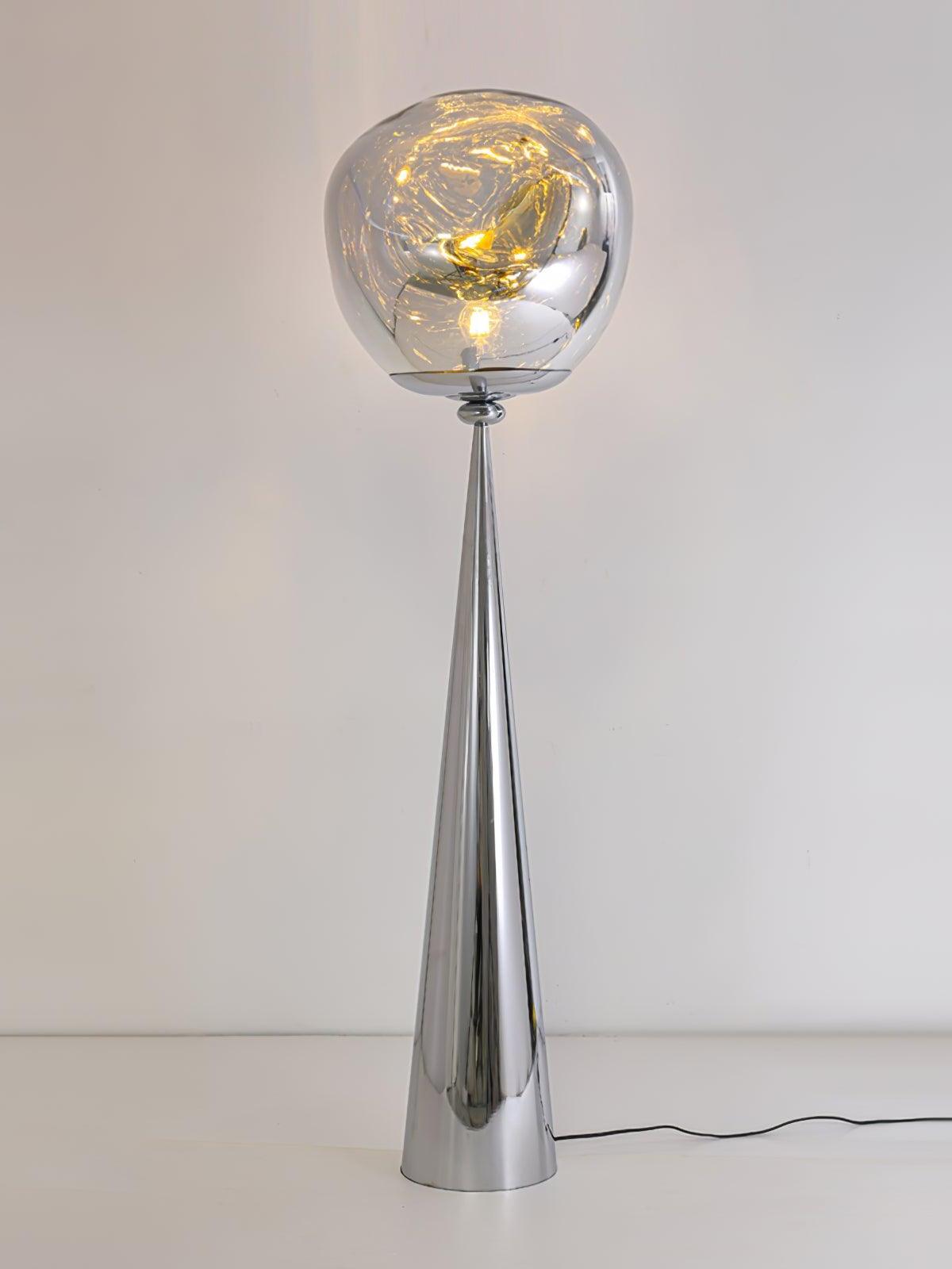 Twisted dynamic Glass Cone Floor Lamp