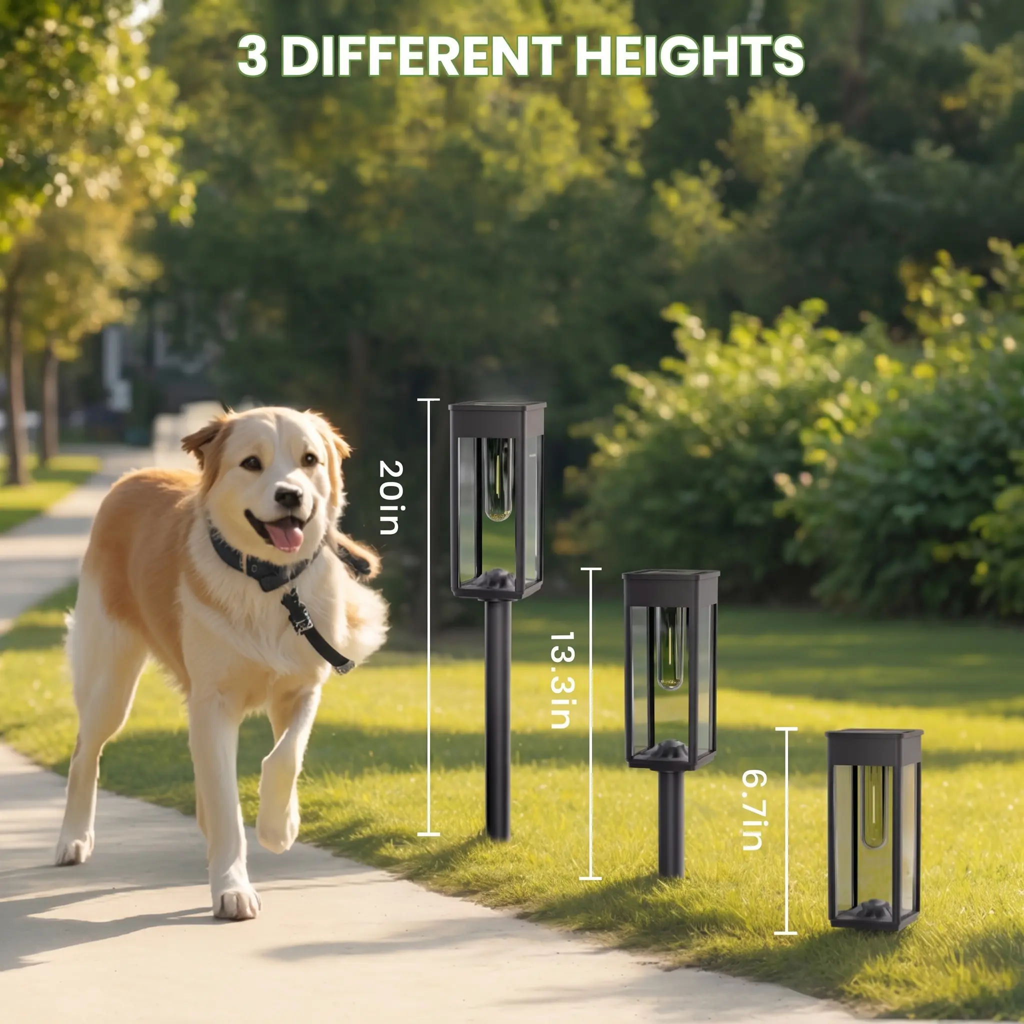 Solar Outdoor Lights, Solar Pathway Lights Modern Luxury | Easy Installation, Auto On/Off & IP65 Waterproof | For Garden