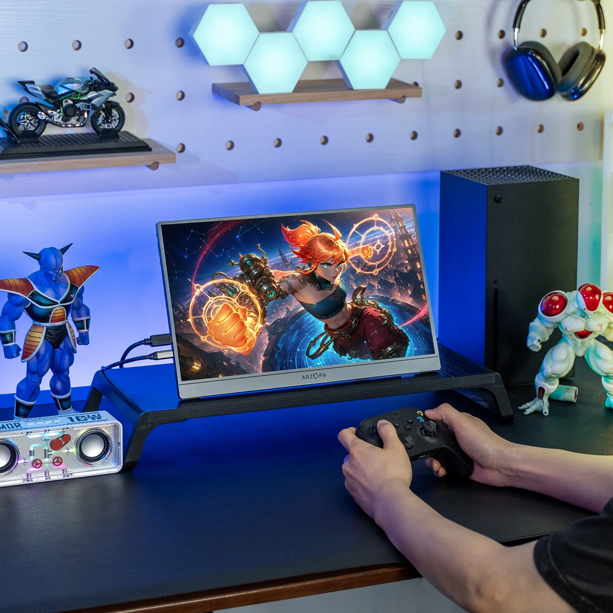 16.1'' Portable Gaming Monitor – 144Hz FHD Display with Kickstand, Perfect Second Screen for Gaming & Work