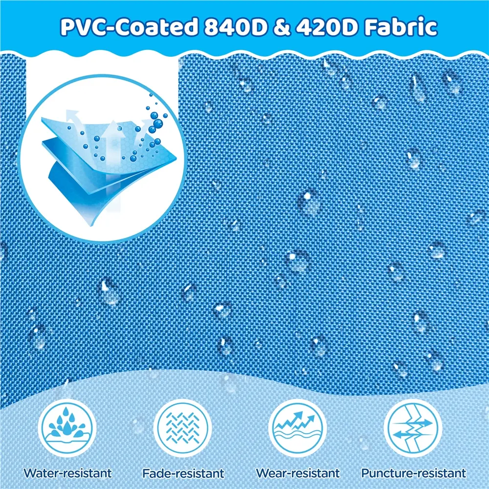 Inflatable Water Slide w/ 2 Long Slides & Large Climbing Wall & Small Deeper Pool & Awning for Kids Aged 3 to 10, Outdoor Water Slide w/Storage Bag & 950W Blower