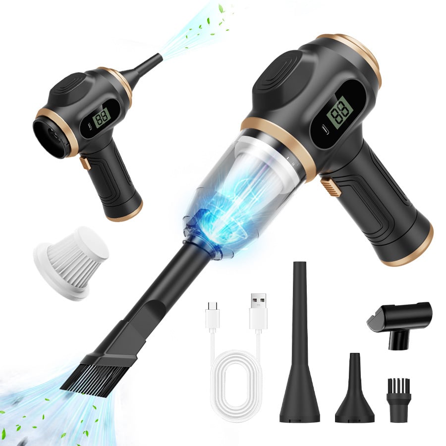 2-in-1 Handheld Vacuum & Air Duster – 4500Pa Suction, 644g, Washable Filter