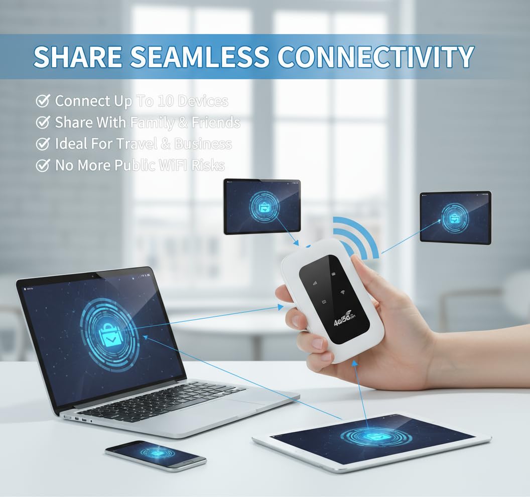 Plug & Play Portable WiFi Hotspot – Lifetime Access, Works Across All Networks