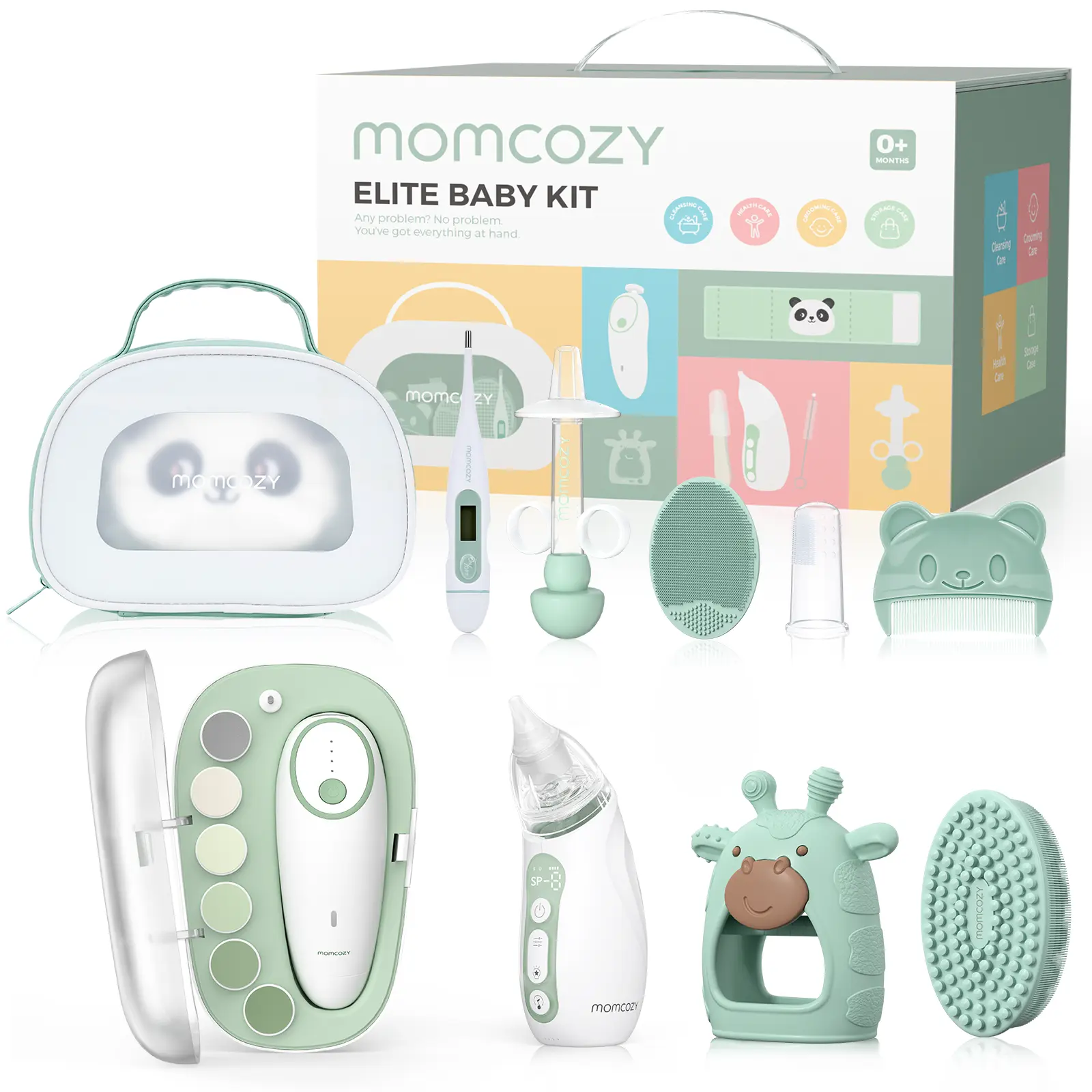 Baby Care Kit – Grooming, Health & Bath Gift Set with Nail File, Thermometer & Nasal Aspirator