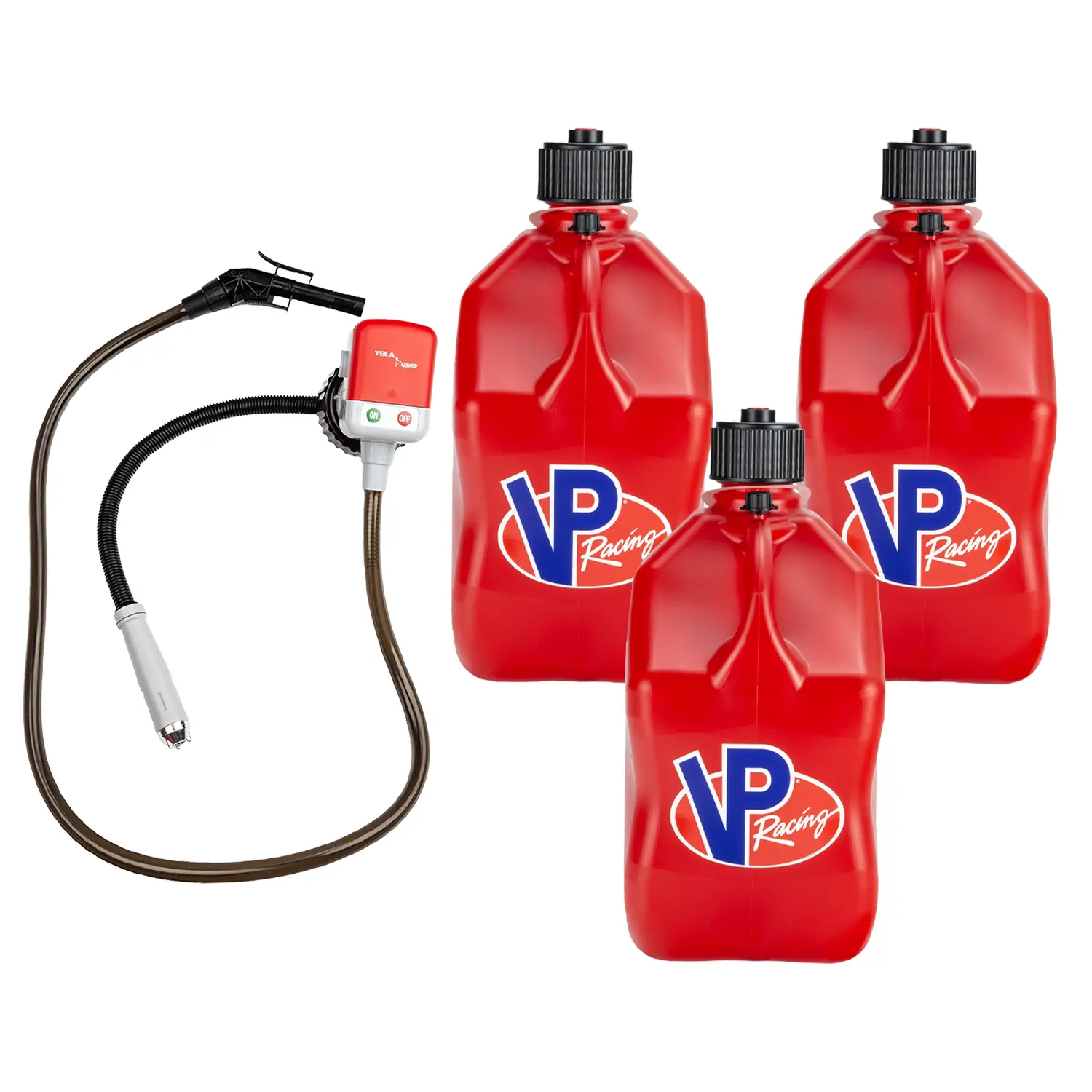 (3 PACK) VP Racing Fuels Utility Jug + (1) Fluid Transfer Pump